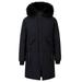 HBFAGFB Men s Jacket Winter Thickened Windproof Long Coats Suitable for Outdoor Cycling Black Size M