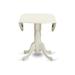 East West Furniture Kitchen Table Set Contains a Round Dining Table and Upholstered Chairs, Linen White (Pieces Options)