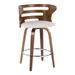 Carson Carrington Cranagh 26" Fixed-Height Counter Stool with Bent Wood Legs (Set of 2)