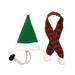 Qisuw Funny Warm Pet Costume Dog Cat Clothes Christmas Pet Cats Hats Scarf Kitten Santa Red Scarf Hat Bib Windproof Decor