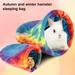 Cozy Hamster Sleeping Bag Warm Cute Thickened Design for Little Rabbit â€“ Versatile Plush Nest for Autumn and Winter