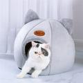 RnemiTe-amo Pet Beds Clearance Cat Bed Pet Tent House for Small Dogs Winter Indoor Washable Soft Warm Nest Foldable Sleeping Mat Pad Round and Cave Shape Self Kennel Beds House with Cat Ear