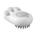 Farfi Pet Bath Brush Silicone Dog Grooming Brush with Shampoo Dispenser Durable Comfortable Comb Pet Supply (Grey)