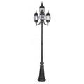 4 Light Outdoor Post Light in Style 24 inches Wide By 93 inches High-Textured Black Finish Bailey Street Home 218-Bel-4362973