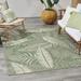 Nourison Garden Oasis Indoor/Outdoor Green Ivory 6 x 9 Area Rug (6x9)