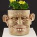 Hanzidakd Flower Pots Face Planter Pots Head Planter With Hole Man Face Flower Pot Head Planter Succulent Planters For Indoor