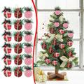 Usmixi Holiday Deals Cloth Bag Ball Black White Red Lattice 6cm Christmas Tree Decorations Christmas Ball Foam Ball