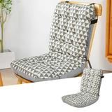 Ozmmyan Breathable Cotton Deep Seating Cushions with Print Indoor/Outdoor Rocking Chair Cushions with Corded 13in * 32.3in Gray