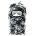 Distressed Balaclava Ski Mask for Men and Women - Knitted Balaclava Distressed Windproof Shiesty Full Face Mask Cold Weather Black + White
