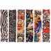 6pcs Tattoos Arm Sleeves Men Cool Arms UV Protection Running Cycling Arm Sleeves