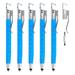 5pcs 5 in 1 Multitool Tech Tool Pen Gifts for Men with Ballpoint Pen Ruler Stylus Level Gauge Foldable Sky Blue