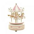 piaybook Tabletop Ornaments Merry Go Round Music Box Small Musical Box With 4 Horses Classic Decor For Valentine s Day Wedding Birthday Gift Shop Display Home Decor for Home Holiday Tabletop Decor