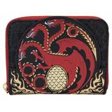 Loungefly House of the Dragon Targaryen Sigil All-Over Print Zip Around Wallet