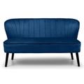 Coco Velvet Fabric 2 Seater Sofa - Comes in Blue Velvet and Light Grey Velvet Options