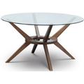 Chelsea Walnut and Glass Round Dining Table - 4 Seater