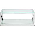 Miami Coffee Table - Comes in Glass and Chrome or Glass and Gold