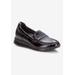 Extra Wide Width Women's Dannon Flat by Ros Hommerson in Black Crinkle Patent (Size 9 WW)