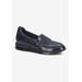 Extra Wide Width Women's Dannon Flat by Ros Hommerson in Navy Crinkle Patent (Size 10 1/2 WW)