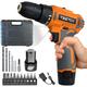 Drill bit sets,Cordless Drill Combi Driver Electric Screwdriver Set with Battery + Charger,17PCS Drill Bits,1 Kit Box