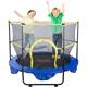 5FT Trampoline for Kids, 60' Indoor Outdoor Trampoline with Safety Enclosure Net, Basketball Hoop and Ocean Balls, Mini Toddler Recreational