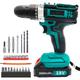 Cordless Screwdriver, 18V Cordless Drill Driver with 3000mah Battery, 25+1 Driver Settings, Combi Drill Kit with 26 pcs Accessories, 2 Speed Control,