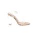 Steve Madden Heels: Ivory Print Shoes - Women's Size 8 1/2 - Open Toe