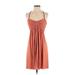 BCBGMAXAZRIA Casual Dress - A-Line: Orange Print Dresses - Women's Size 4