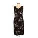 INC International Concepts Casual Dress - Sheath: Brown Floral Motif Dresses - Women's Size 6