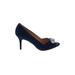 Nina Heels: Pumps Stilleto Cocktail Party Blue Shoes - Women's Size 8 1/2 - Open Toe