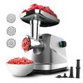 Cecotec Fleischwolf Crusher 1400, 1360 W Leistung, Schneidet, hackt und zerkleinert, 3 Schneidscheiben, 1 Edelstahlklinge, 1,5 kg Fleisch pro Minute