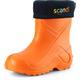 Ladeheid Children's Girl's Boy's EVA Extra Light Wellington Boots Rainy Wellies Rain Boots LA-763 (Orange151c/Navy Blue, 12.5 UK Child)