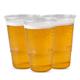 CHEF ROYALE 1000x Disposable Full Pint Cups -(660ml) Pint to Brim- Recyclable -CE Marked- Reusable PP Clear Plastic Glasses for Large Events and Parties (1000 Pint- 660ml,Translucent)