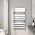 EMKE Towel Radiator 80 x 50 cm, Heated Towel Rail for Bathrooms, Modern Flat Panel Towel Rail Radiator Versatile Wall Mounted Bathroom Radiators Chrome