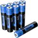 Hixon AAA Lithium Battery, Rechargeable 1.5 V Lithium AAA Battery, 1100 mWh High Capacity, 8 Pieces AAA Battery