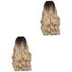 minkissy 2 Pcs Curly Wig Black Wig Curly Human Hair Wigs Lace Wigs Curly Bang Wig Gold Wig Blond Wigs Wig Wig Curly Hair Wigs Ladies Wigs