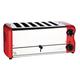 Rowlett 2.6kW Esprit 6 Slot Toaster with 2x Additional Elements & Sandwich Cage | Traffic red | CH188