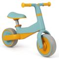 GYMAX Balance Bike, No Pedal Baby Walker Push Ride On Toy with 2 Widened EVA Wheels, Ergonomic Handle, Ages 18-48 Months Toddlers Push Bicycle, Kids Birthday Gift (Blue+Orange)