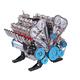MERK V8 Engine Model Kit that Works, TECHING V8 Metal Engine Kit, 500+Pcs 1/3 DIY Assembly Simulation Mechanical Engine Model Science Experiment Physics Toy