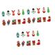 ABOOFAN 30 Pcs Christmas Finger Cots Christmas Party Christmas Goodie Bag Fillers Christmas Giveaways Snowman Finger Toy Christmas Hand Puppets Infant Toy Finger Puppet Mini Vinyl Child