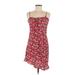 Shein Casual Dress - Mini: Red Floral Dresses - Women's Size 6