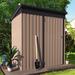 AECOJOY 5 ft. W x 3 ft. D Metal Lean-To Storage Shed 72.5 H x 62.6 W x 37.4 D in Gray | 5' 3 4/5" W X 2' 9 7/10" D X 6' 4/5" H | Wayfair W-16209GR