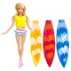NK-Jouet de sport de plage pour Barbie accessoires amusants couleur aléatoire 1 planche de surf +