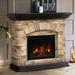 Millwood Pines Sabio Electric Fireplace Metal in Black/Brown | 40 H x 45 W x 14.4 D in | Wayfair 6C9120AC56094F37A9060C4FA5E954C8