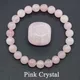 Bracelets en pierre naturelle pour femme poudre rose naturelle cristal de quartz perles
