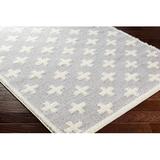 Cream Rectangle 5'3" x 7' Area Rug - Foundry Select Rectangle Geometric Machine Woven Area Rug in 84.0 x 63.0 x 1.18 in white | Wayfair