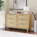 Loon Peak® Henness 6 - Drawer Dresser Wood in Brown | 32.75 H x 52 W x 15.75 D in | Wayfair D865468C411D41A984537D2013397AC5