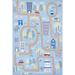 Blue Rectangle 3' x 5' Area Rug - Zoomie Kids Chalea Kids Town Machine Washable Area Rug Polyester | Wayfair AB0DB70BB67D46838C0035177390B221