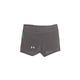 Under Armour Athletic Shorts: Gray Color Block Activewear - Women's Size Small