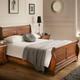 Mahogany Finish Wooden Sleigh Bed Frame - Double/King/Super King Size by Time4Sleep (Toulon)