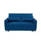 Canapé droit convertible en tissu 3 places bleu nuit